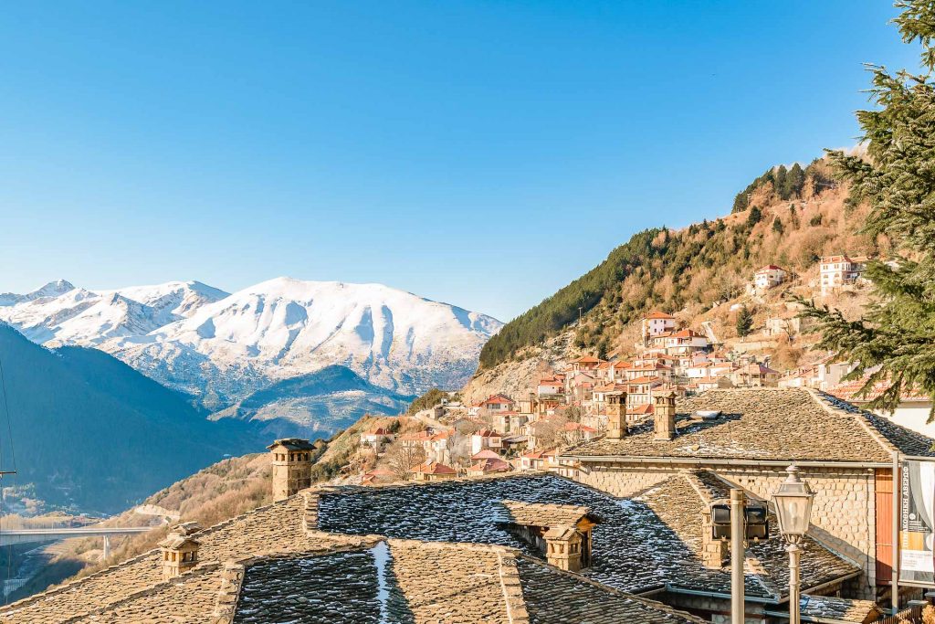 Winter Day Scene, Metsovo, Greece