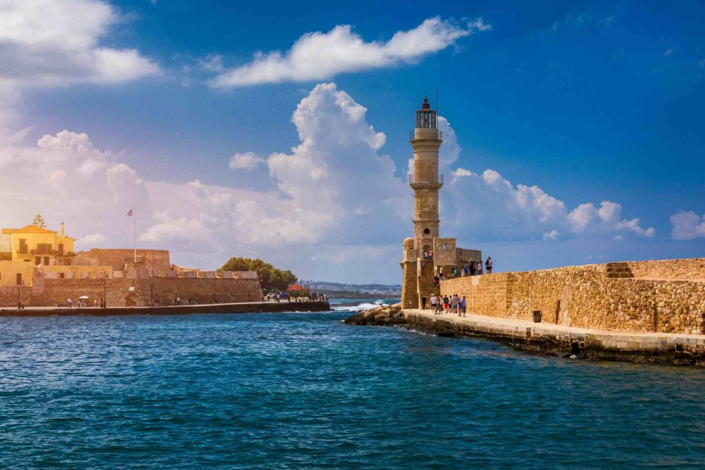 Panorama,Of,Venetian,Harbour,Waterfront,And,Lighthouse,In,Old,Harbour