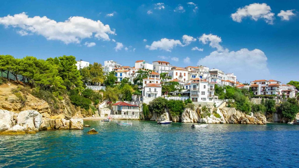 Skiathos,Town,On,Skiathos,Island,,Greece.,Beautiful,View,Of,The