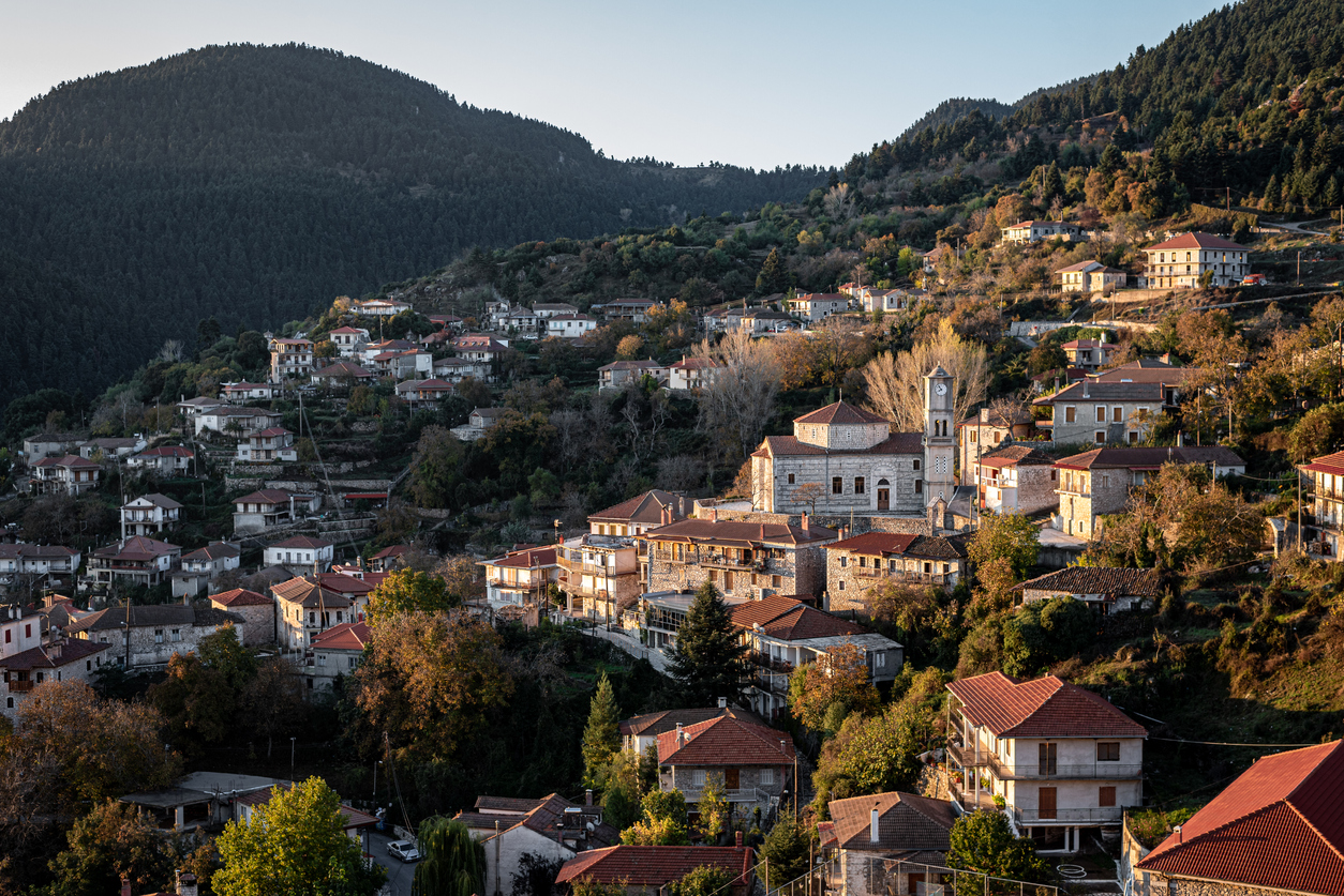 Vytina village in Arcadia Greece