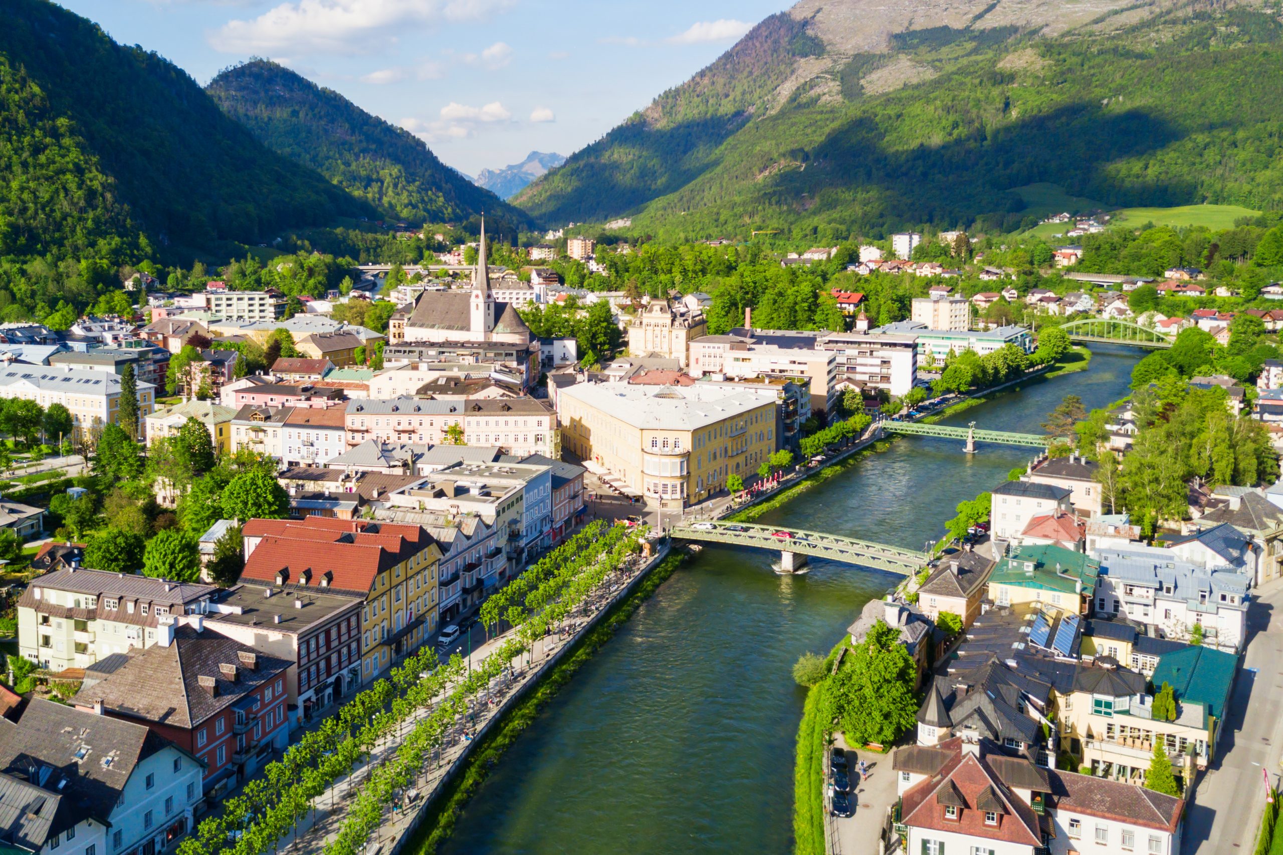 Bad Ischl aerial view