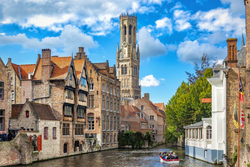 View from the Rozenhoedkaai in Bruges