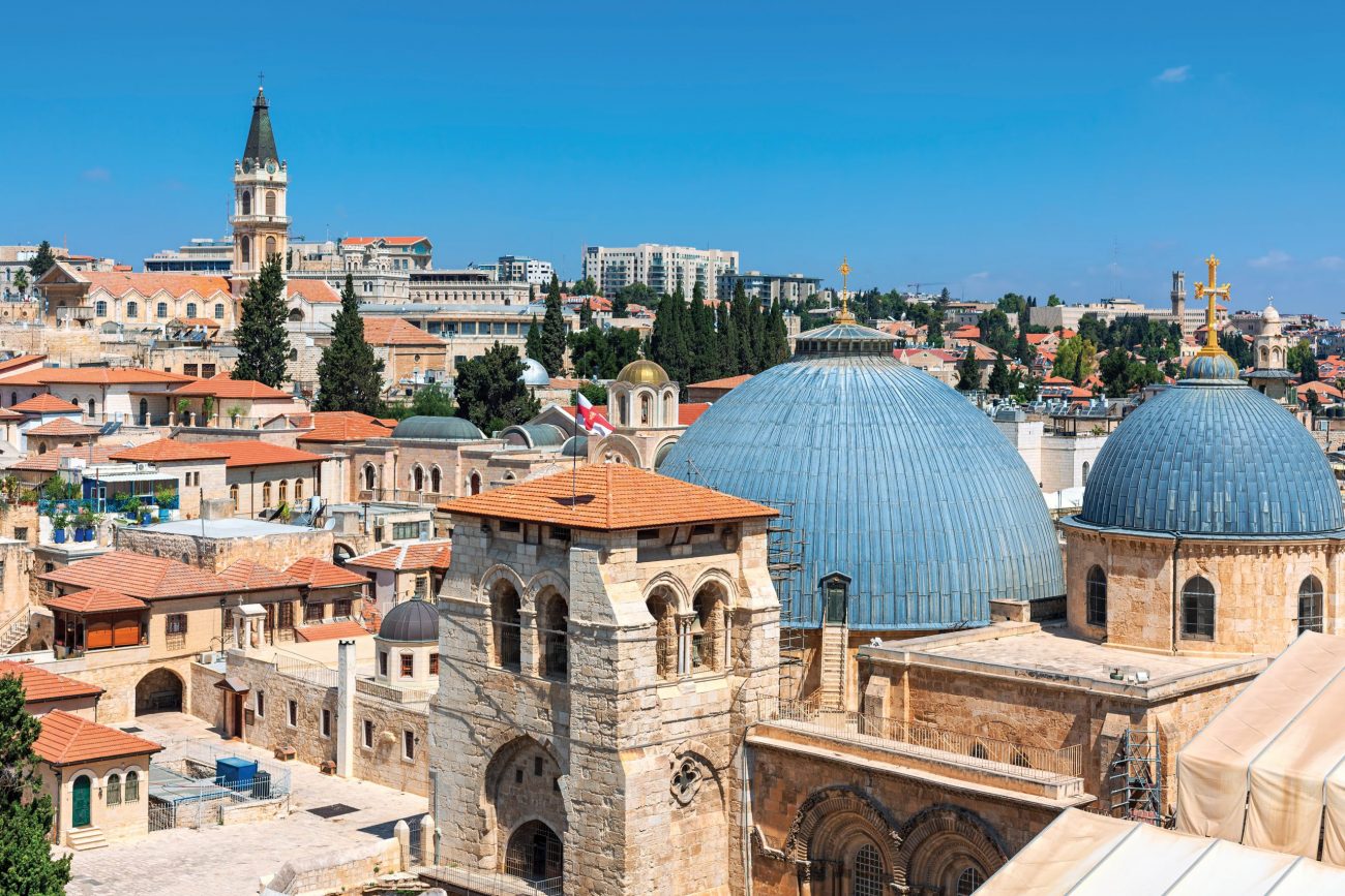 Cupola,Of,The,Church,Of,The,Holy,Sepulchre,Among,Rooftops